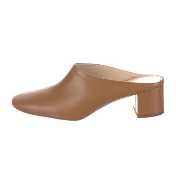 SZ 9.5M Everlane “The Day” Made in Italy Genuine Leather Heeled Mule in Tan - Picture 5 of 9